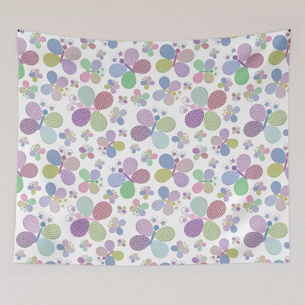 Item preview, Pastel Colors Easter Butterflies Pattern designed and sold by dass-art.