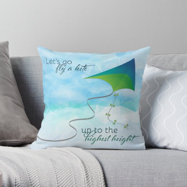 Let's Go Fly a Kite! Inspired by Mary Poppins Throw Pillow