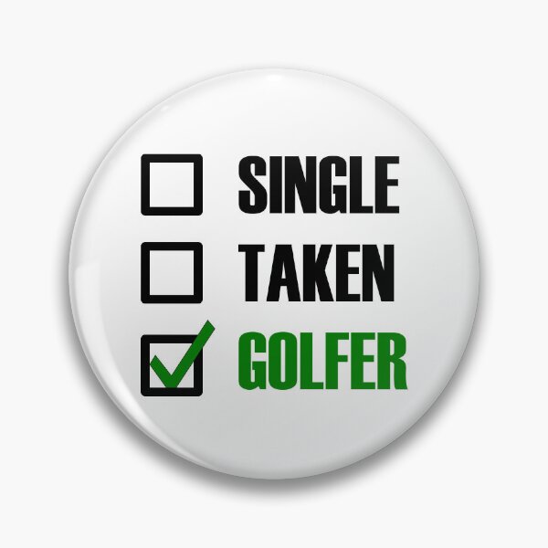 Item preview, Funny Essentials: Single Taken Golfer Green tick check box - Sleek typography black outline design designed and sold by Deegital18.