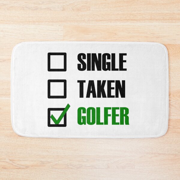 Item preview, Funny Essentials: Single Taken Golfer Green tick check box - Sleek typography black outline design designed and sold by Deegital18.