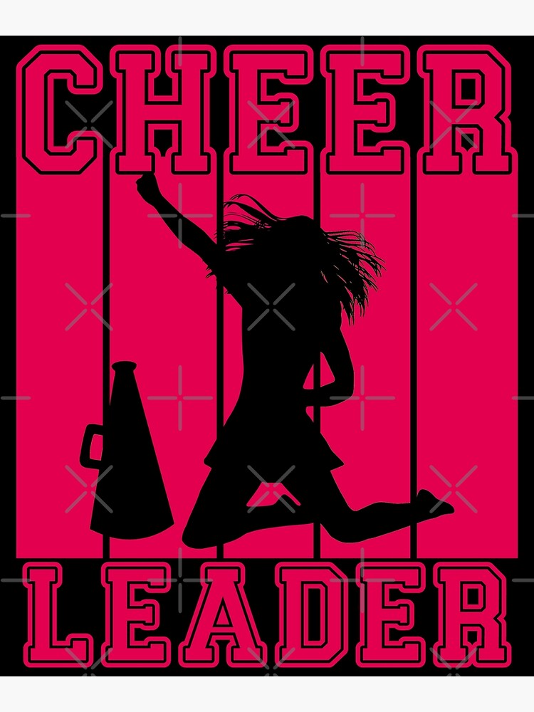 "Cheerleader with Megaphone Silhouette" Poster for Sale by PeachesMommy