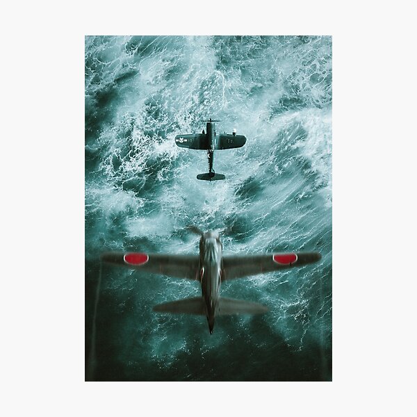 f4u corsair and A6M zero Photographic Print