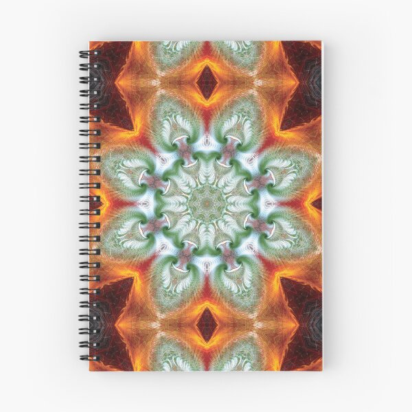 Item preview, 8-armed kaleidoscope mandala in white and green designed and sold by effervescence.
