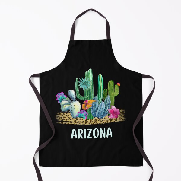 Item preview, Arizona Watercolor Flowering Saguaro Cactus in the Desert on a Leopard Background Souvenir of Arizona designed and sold by FazCreations.