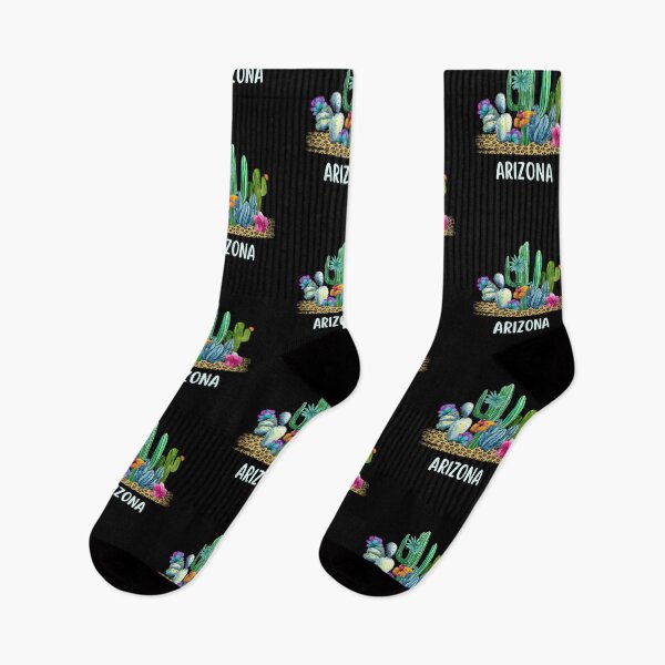 Item preview, Arizona Watercolor Flowering Saguaro Cactus in the Desert on a Leopard Background Souvenir of Arizona designed and sold by FazCreations.