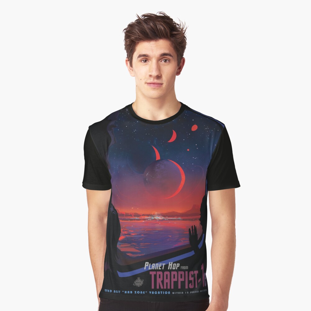 Trappist 1 -- Space Travel Poster Graphic T-Shirt