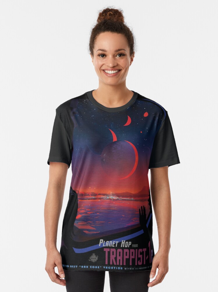 Alternate view of Trappist 1 -- Space Travel Poster Graphic T-Shirt