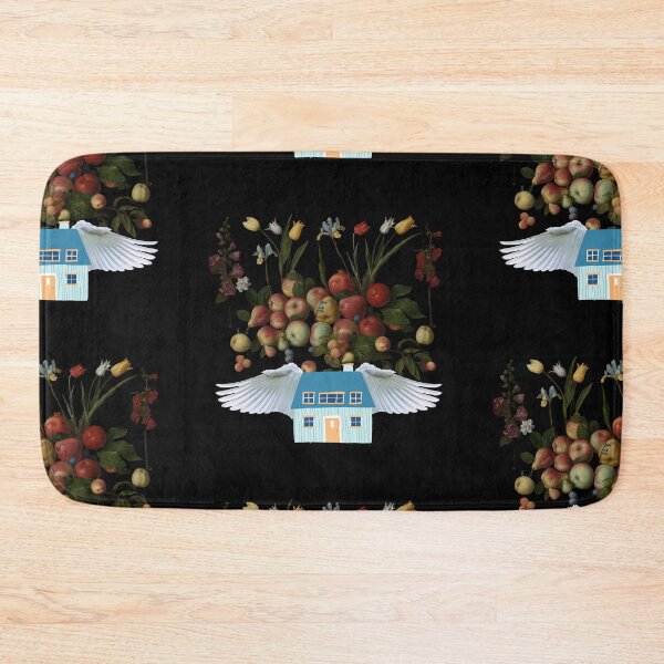 Item preview, Flying Fruit Home 1 (in black) | Apples | Pears | Peaches | Funny designed and sold by CosmicStory.