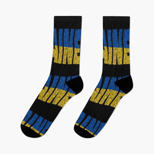 Item preview, Ukraine Typography in Blue Yellow Sunflowers designed and sold by ellenhenry.
