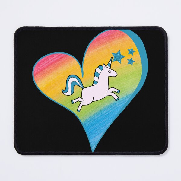 Item preview, Unicorn Rainbow Heart & Stars designed and sold by DaydreamerDzine.