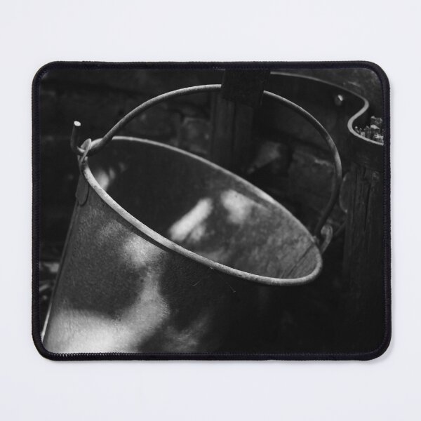 Item preview, Close-up photo of an water bucket in an old Dutch farm well in Black and White designed and sold by Diana van Neck.
