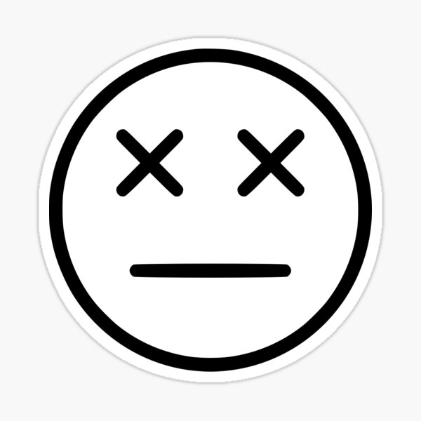 "X eye smiley" Sticker by Ianredbubble Redbubble