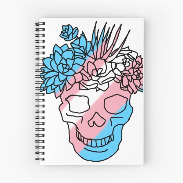 Item preview, Trans pride skull  designed and sold by ArtBySandmage.