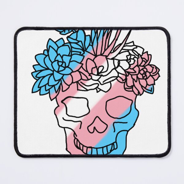 Item preview, Trans pride skull designed and sold by ArtBySandmage.