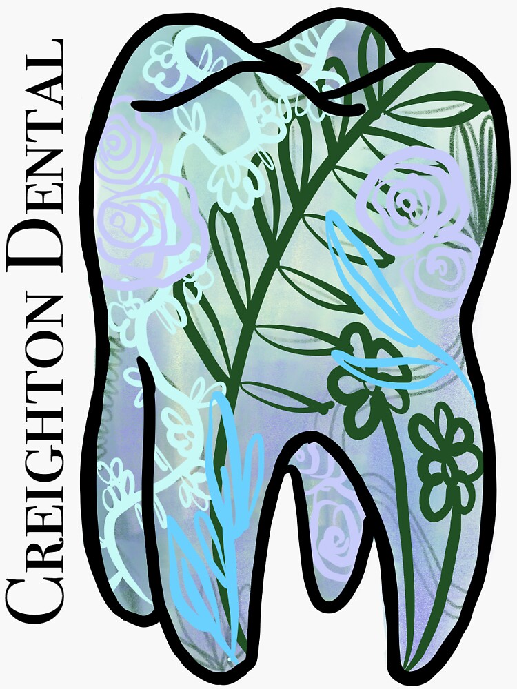 "Creighton Dental Plant Tooth" Sticker for Sale by sparkry Redbubble
