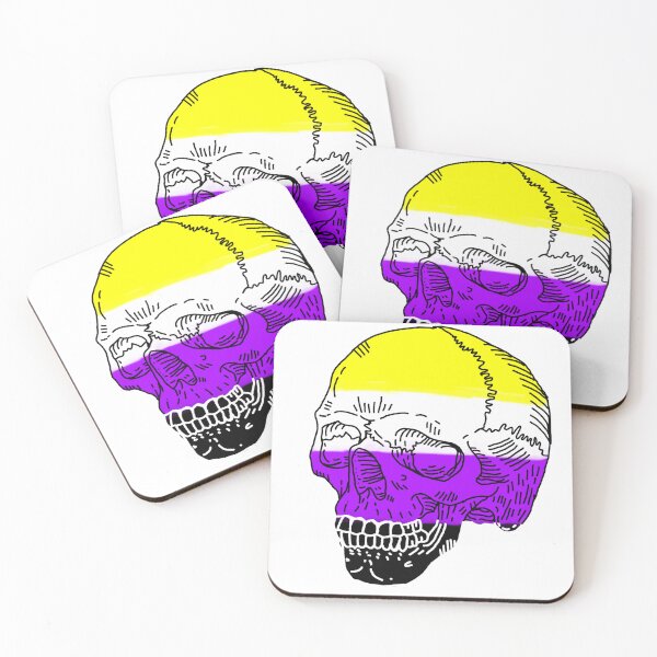 Item preview, Nonbinary skull designed and sold by ArtBySandmage.