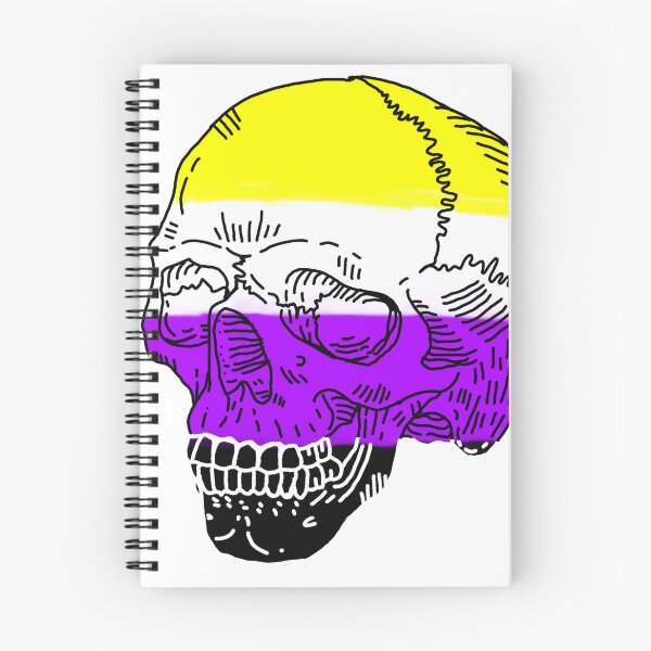 Item preview, Nonbinary skull designed and sold by ArtBySandmage.