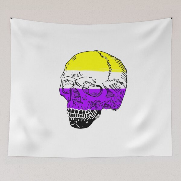 Item preview, Nonbinary skull designed and sold by ArtBySandmage.