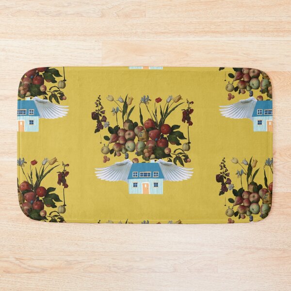 Item preview, Flying Fruit Home 1 (gold) | Apples | Pears | Peaches | Funny designed and sold by CosmicStory.