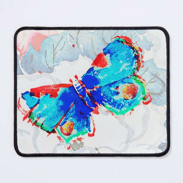 Item preview, Blue and Red Butterfly Japanese Flower Background designed and sold by RyanCaudell.