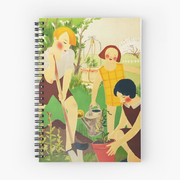 Item preview, Schoolchildren Gardening Art Concours DelEcole - Vintage Art designed and sold by RickE.