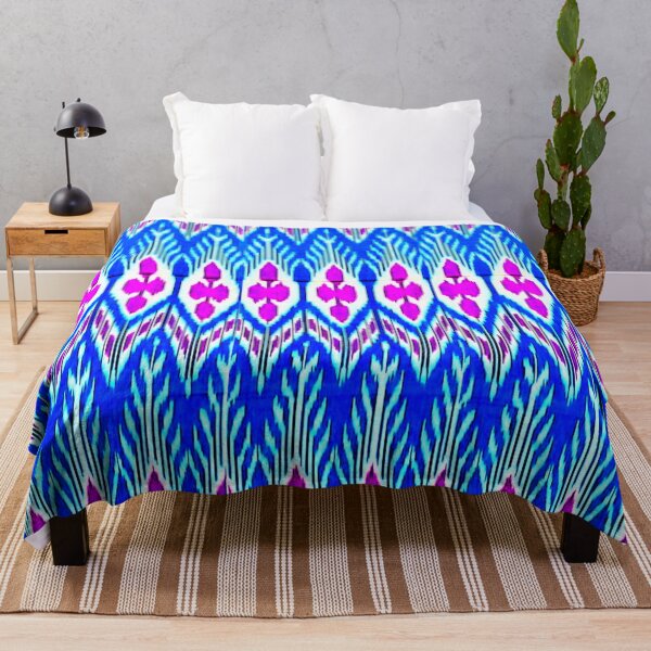 Item preview, Beautiful flower Uzbek ikat patterns designed and sold by LeFabriqueOuz.