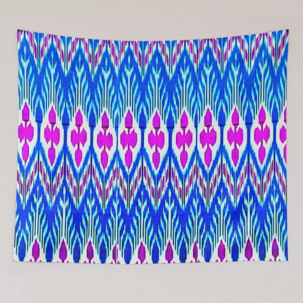 Item preview, Beautiful flower Uzbek ikat patterns designed and sold by LeFabriqueOuz.
