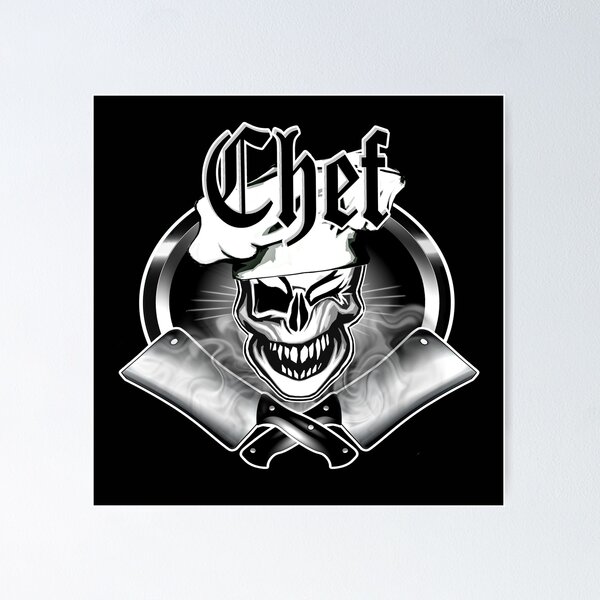Item preview, Winking Chef Skull and Crossed Cleavers 7 designed and sold by sdesiata.