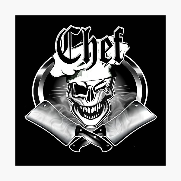 Item preview, Winking Chef Skull and Crossed Cleavers 7 designed and sold by sdesiata.