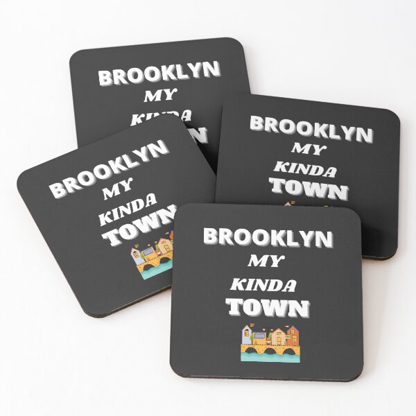 Item preview, BROOKLYN MY KINDA TOWN, BLACK WITH BRICK HOUSES designed and sold by DoloresAlaire.