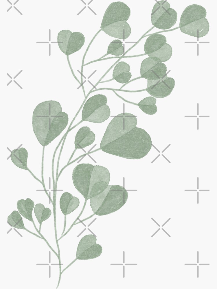 Thumbnail 3 of 3, Sticker, Watercolor Green Leaves designed and sold by Victoria Riabov.