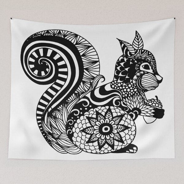 Item preview, Squirrel Zentangle Mandala designed and sold by MorrisonMedia.