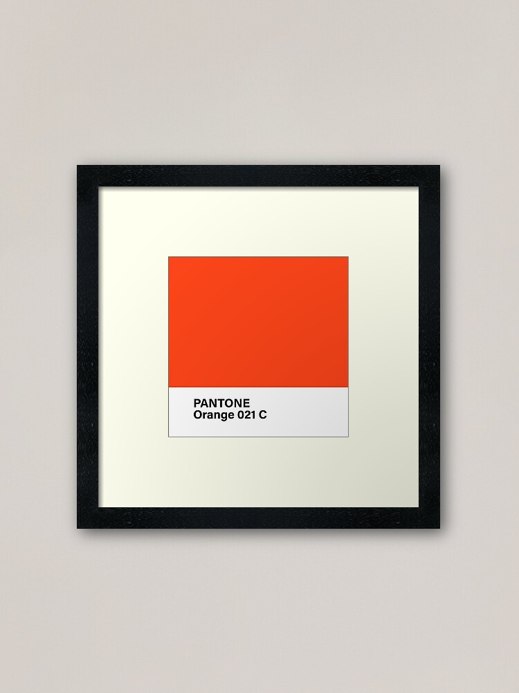 pantone Orange 021 C Framed Art Print for Sale by princessmi-com