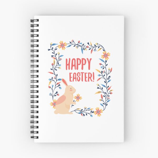 Item preview, Cute happy easter bunny with bunny flowers designed and sold by -LemonTee-.