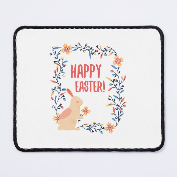 Item preview, Cute happy easter bunny with bunny flowers designed and sold by -LemonTee-.