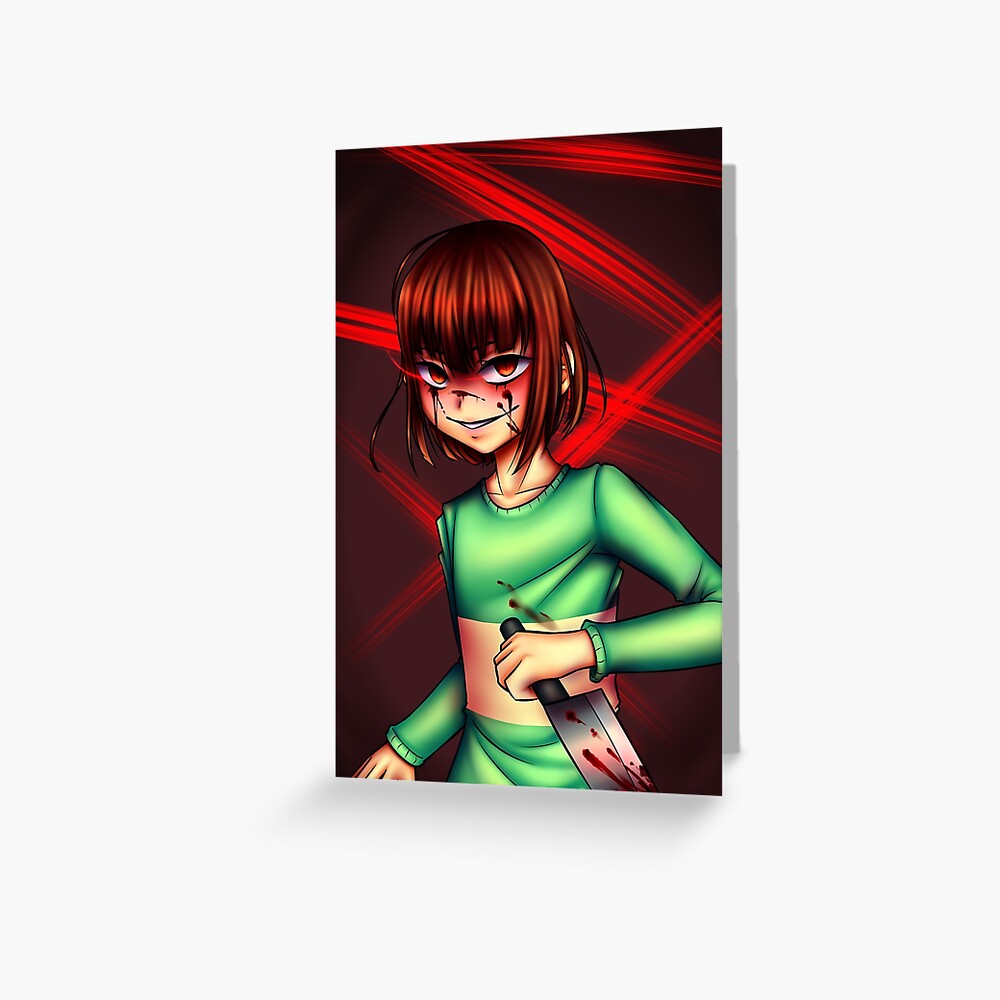 Sans and Chara fighting  Greeting Card for Sale by QuirkyTaco