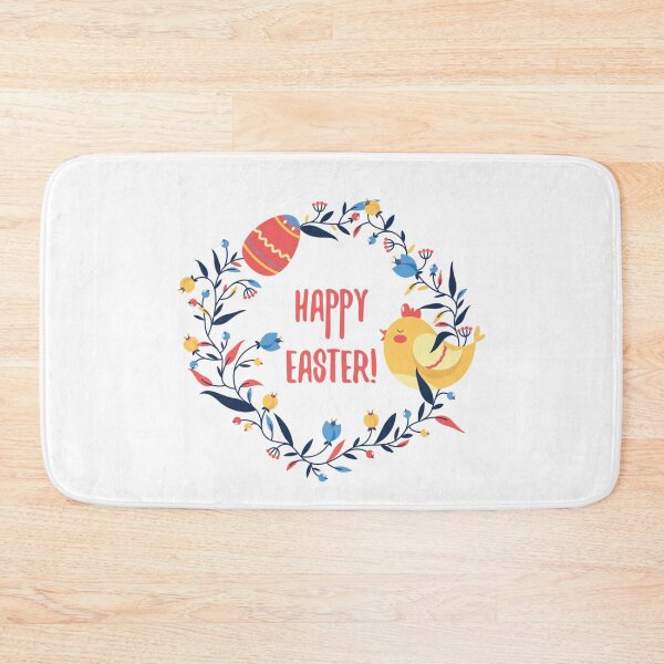 Item preview,  Cute happy easter bunny with bird and flowers designed and sold by -LemonTee-.
