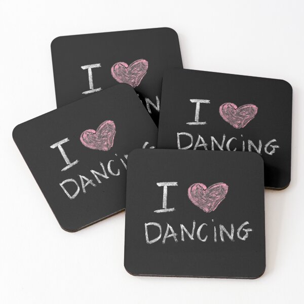 Item preview, I love Dancing ...on a blackboard design   designed and sold by M-Infinite.
