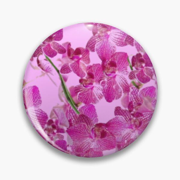 Item preview, PURPLE TROPICAL ORCHID CLUSTERS PATTERN PINK ART  designed and sold by sharlesart.
