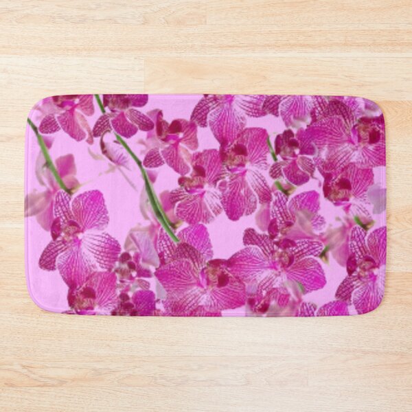 Item preview, PURPLE TROPICAL ORCHID CLUSTERS PATTERN PINK ART  designed and sold by sharlesart.