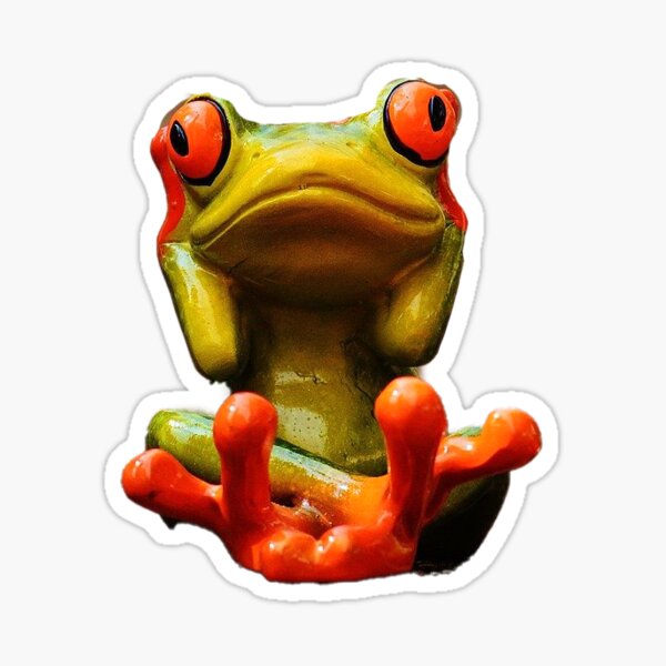 Frog Cute Toad Green Funny Sticker By Yogires Redbubble 5999