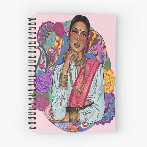 Item preview, Desi girl with indian outfit and glasses. designed and sold by atktdesigns.