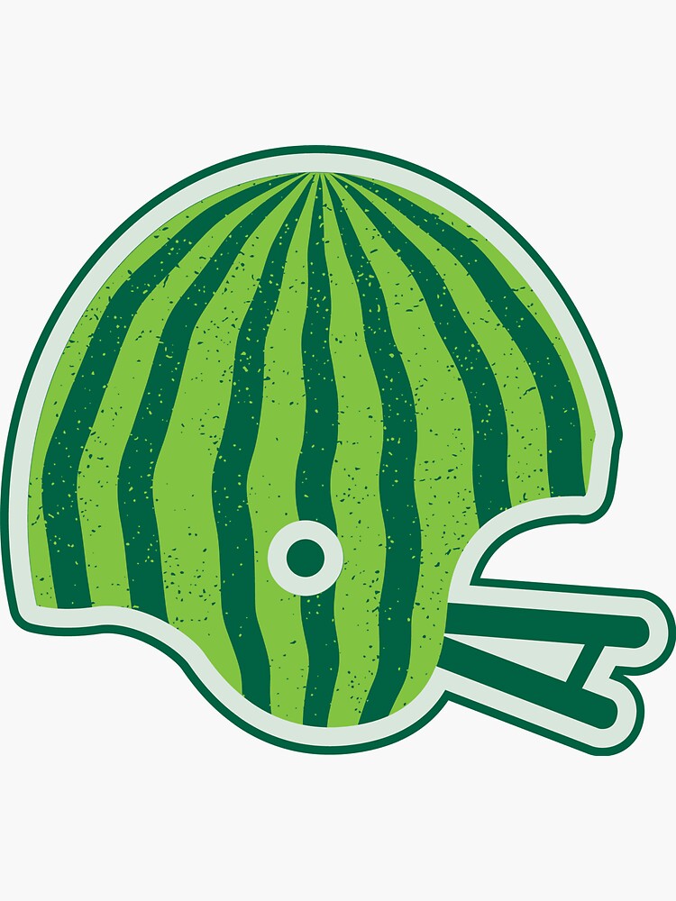 "Saskatchewan Watermelon Football Helmet" Sticker by TMCo Redbubble