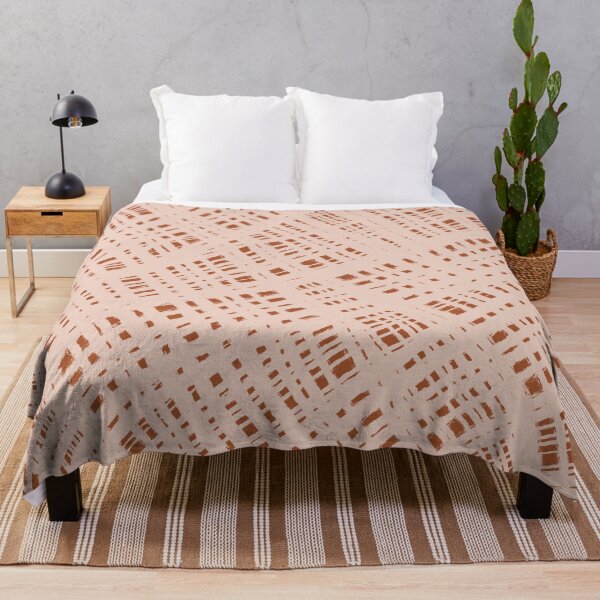 Item preview, Rough Weave Abstract Burlap Painted Pattern in Blush Salmon Terracotta Rust Clay designed and sold by kierkegaard.