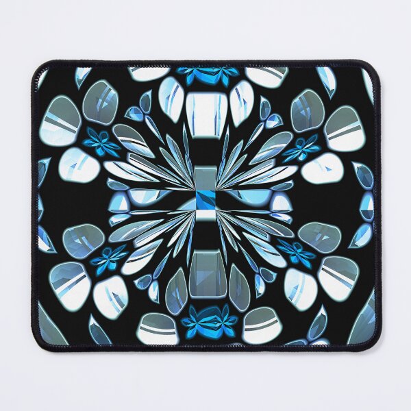 Item preview,  Blue Teal Olive Black and Purple Faux Stained Glass Window designed and sold by SeaChangeDesign.