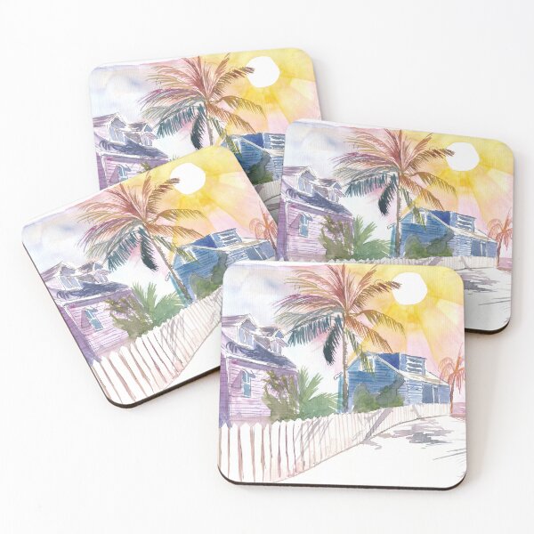 Item preview, Abaco Cay on Bahamas Sunset with Island Dream Beach Home designed and sold by artshop77.