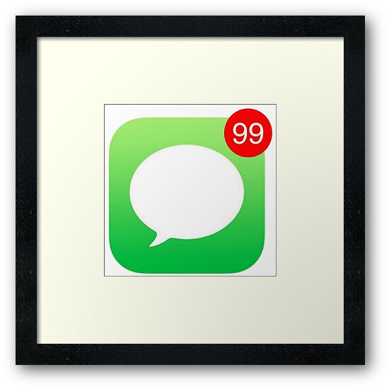 "iMessage Notifications iPhone" Framed Prints by Caleb Barber | Redbubble