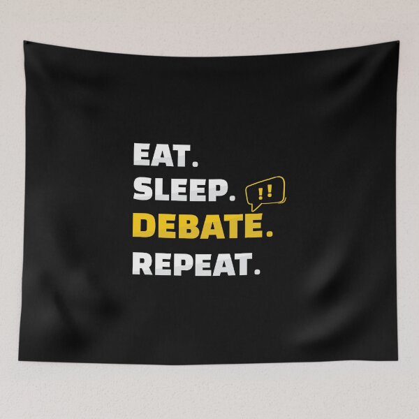 Item preview, Eat Sleep Debate Repeat Debating Speaker Club designed and sold by StrongShirts.