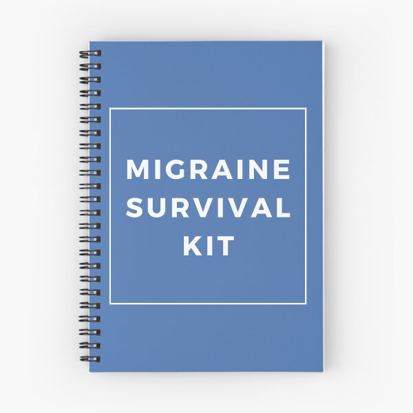 Item preview, Migraine Survival Kit Headache Bag Blue Cute Funny Shirt Minimalist Chronic Pain Illness Spoonie Headache Awareness designed and sold by InterpreTees.
