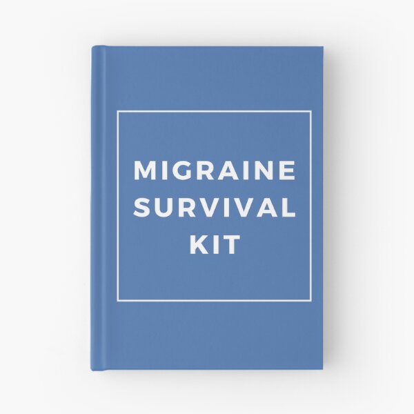 Item preview, Migraine Survival Kit Headache Bag Blue Cute Funny Shirt Minimalist Chronic Pain Illness Spoonie Headache Awareness designed and sold by InterpreTees.